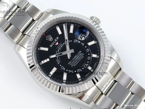 0514 Sleek Sky-Dweller 326934 904L SS ZF 1:1 Best Edition Black Dial on SS Bracelet A 1705